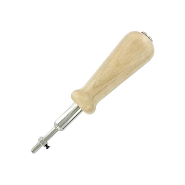 HobbyTime Tools 1203 PIN PUSHER WITH WOODEN HANDLE AND DEPTH STOP