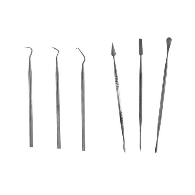 HobbyTime Tools 1400 STAINLESS STEEL PROBE & CARVER SET - 3 PROBES + 3 CARVERS