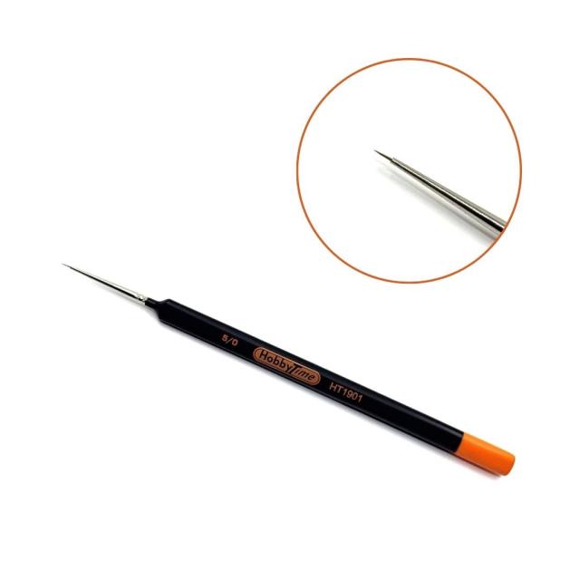 HobbyTime Tools 1901 RED SABLE TRIANGULAR HANDLE DETAIL BRUSH - 5/0