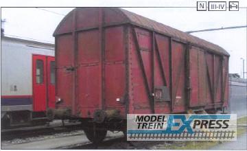 Hobbytrade 33354 Güterwagen, NMBS/SNCB, Gkklms, Epoche III-IV