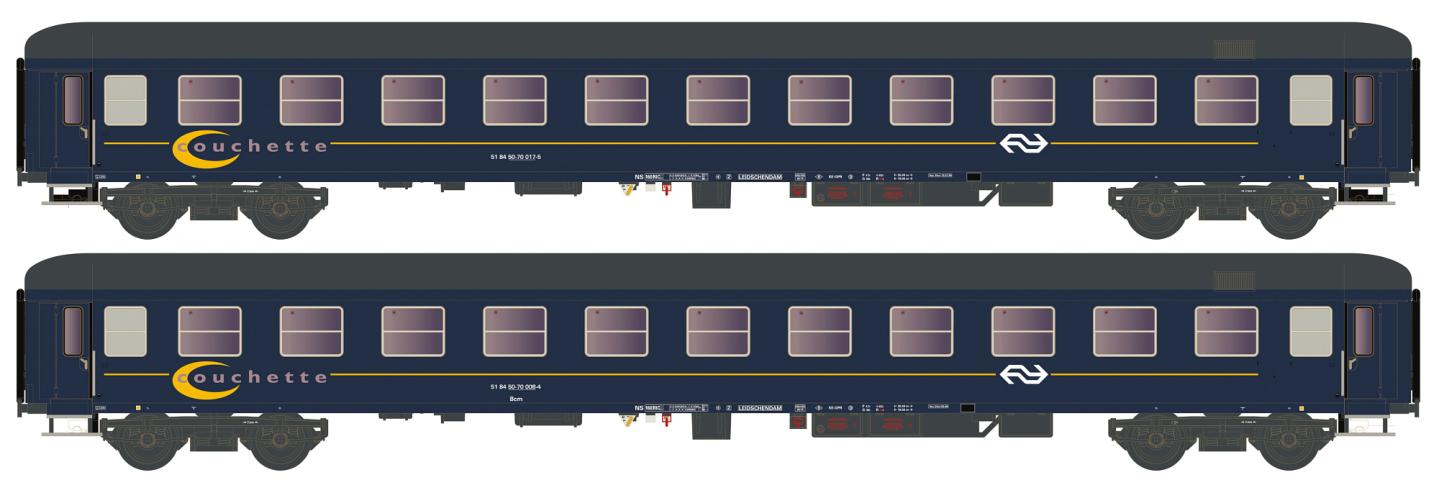 Hobbytrain 22214 2ER SET LIEGEWAGEN BCM 246 NS COUCHETTE, EP.V