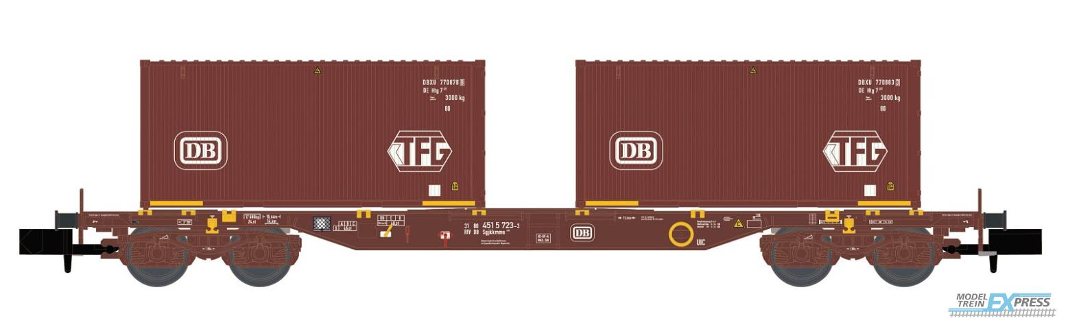 Hobbytrain 23202 CONTAINERWAGEN SGJKKMMS 699 DB, EP.IV, DB/TFG (?/25) *