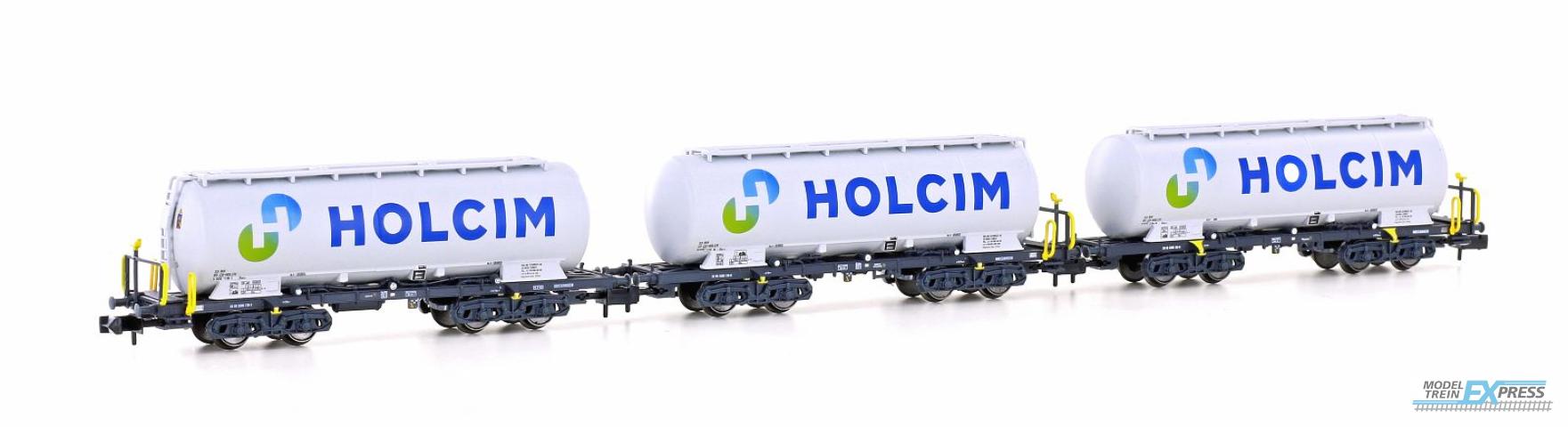 Hobbytrain 23492 3ER SET ZEMENTSILOWAGEN UACS HOLCIM, NEUES LOGO (?/25) *