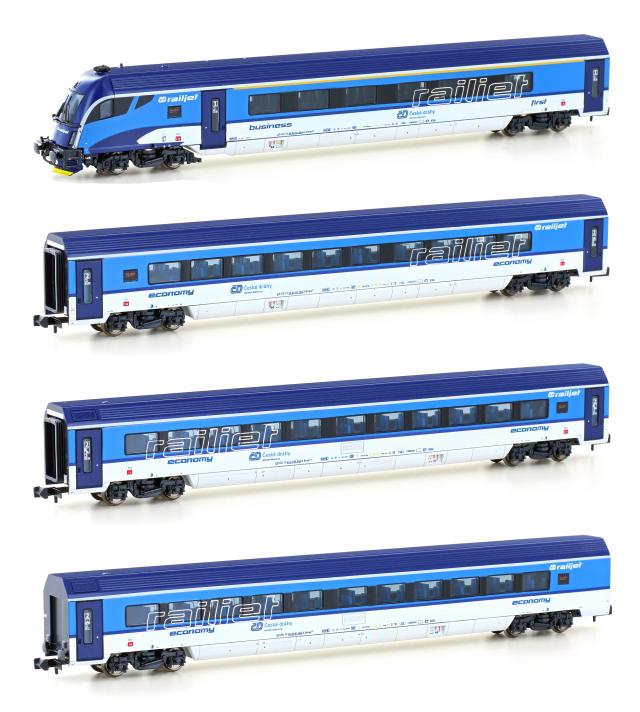 Hobbytrain 25230 4ER SET PERSONENWAGEN CD RAILJET, EP.VI, SET 1