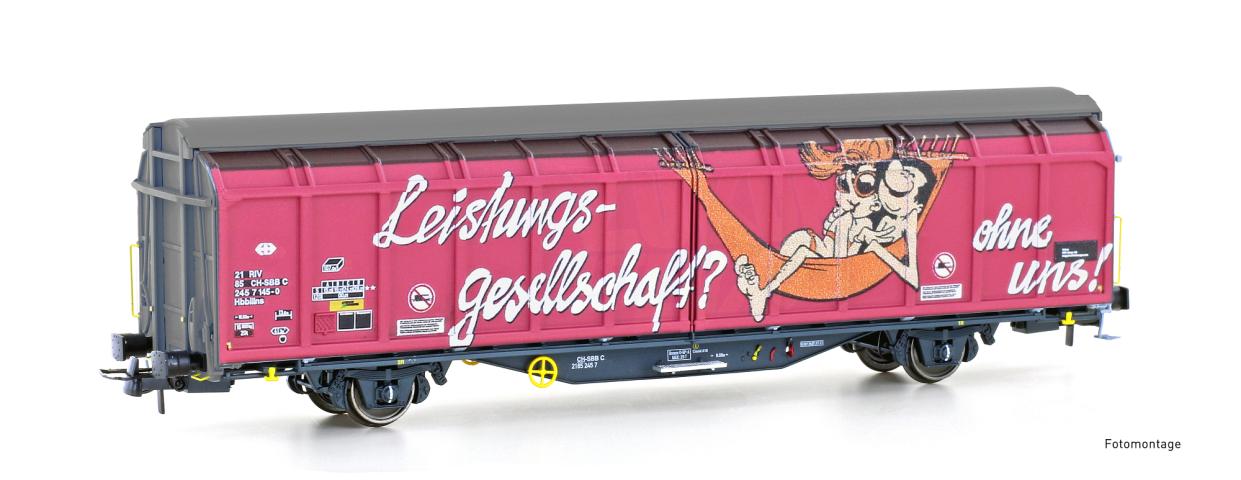 Hobbytrain 45105 SCHIEBEWANDWAGEN HBBILLNS SBB, EP.VI GRAFFITI-SERIE (3)