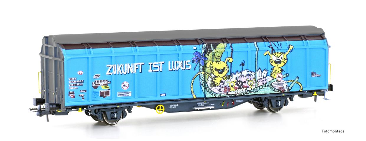 Hobbytrain 45106 SCHIEBEWANDWAGEN HBBILLNS SBB, EP.VI GRAFFITI-SERIE (4)