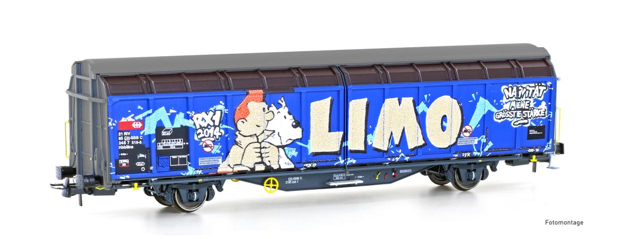 Hobbytrain 45107 SCHIEBEWANDWAGEN HBBILLNS SBB, EP.VI GRAFFITI-SERIE (5)