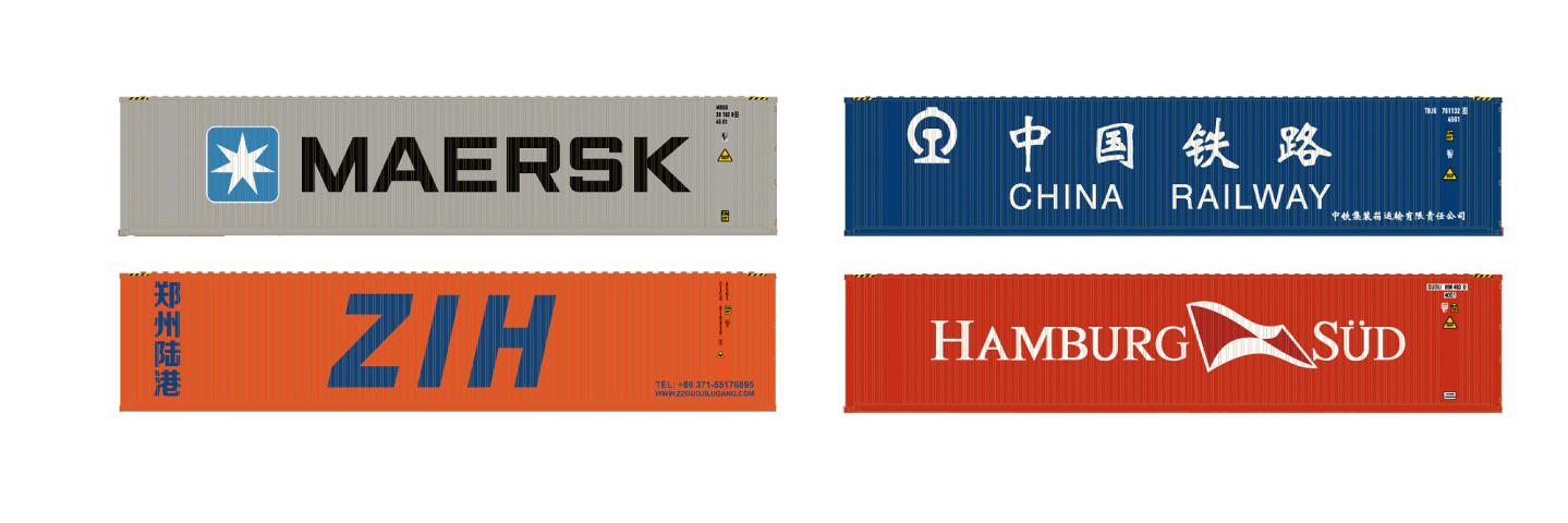 Hobbytrain 9014 4ER SET 40' CONTAINER, SET 1