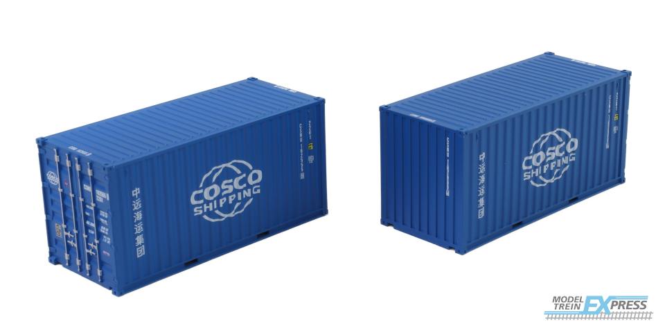 Igra Model 98010027 2-tlg set Container 20' Cosco modré - High Cube