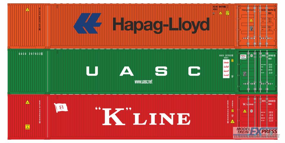 Igra Model 98010060 3-tlg Container set 40' Hapag Lloyd, UASC, K-Line