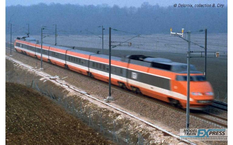 Jouef 2412 SNCF, TGV Sud-Est orange "Record Mondial 26.2.1981, 380 km/h", 4-unit pack