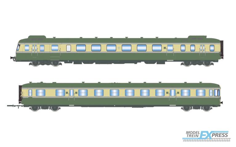 Jouef 2420 SNCF RGP II X2700 diesel railcar with XR7700 trailer green