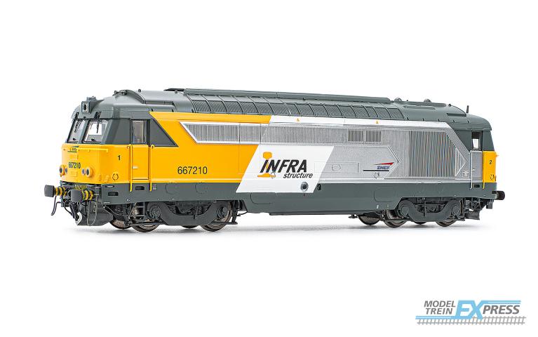 Jouef 2448S SNCF, BB 67210 in yellow/white livery "INFRA STRUCTURE", with DCC sound decoder