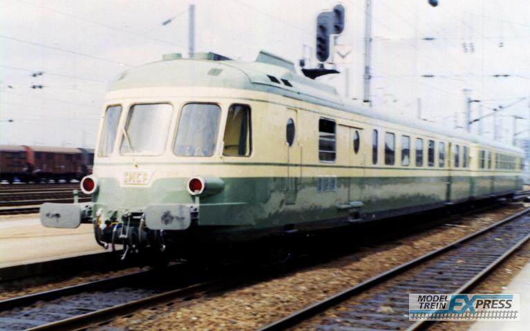 Jouef 2462 SNCF, diesel railcar RGP I with trailer, green/beige livery, ep. IV