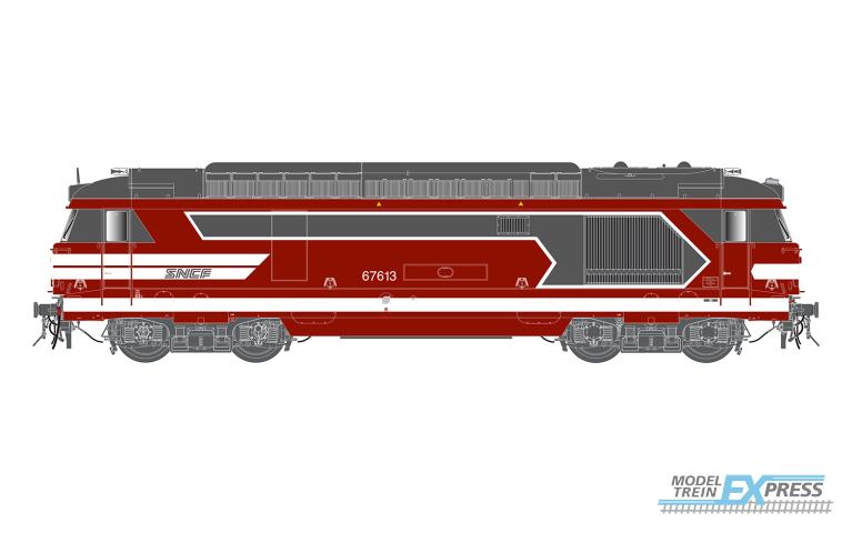 Jouef 2464 SNCF, BB 67413 diesel locomotive in red Capitole livery, ep. VI