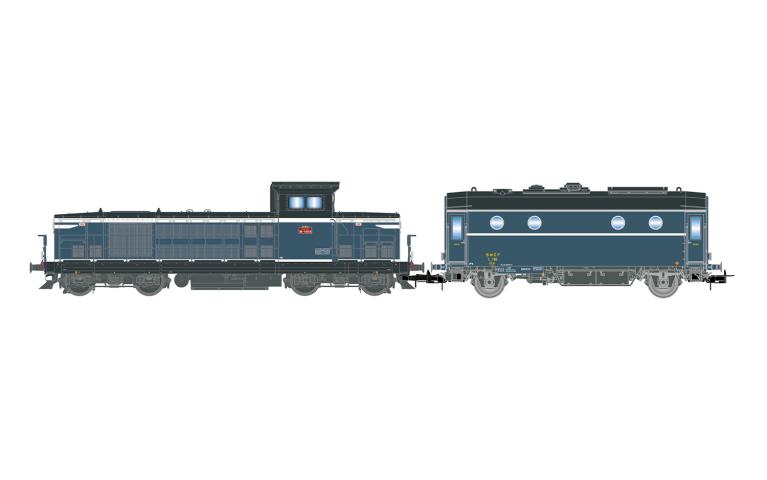 Jouef 2474S SNCF, BB 66013, white/blue + chaudière 800 kg/h, SHmf 788, bleu clair, ep. IV, DCC Sound