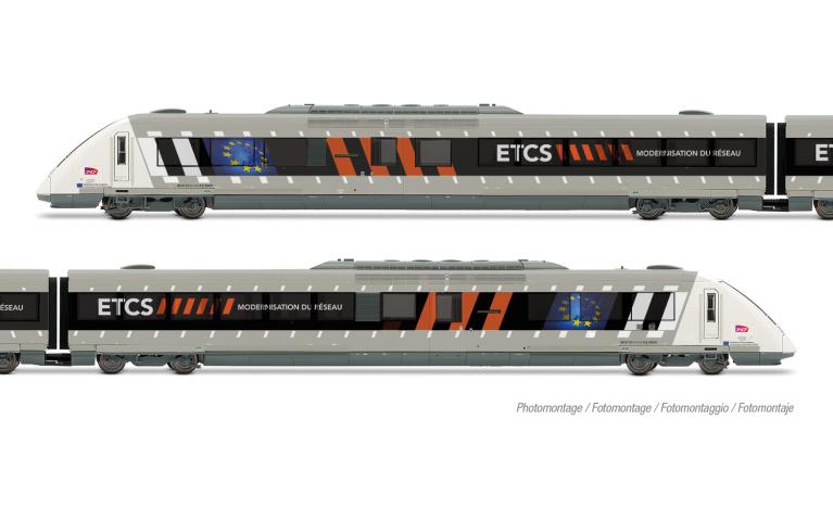 Jouef 2481S SNCF, 2-unit diesel railcar X 72500 ETCS testing vehicle, ep. VI, With DCC Sound decoder