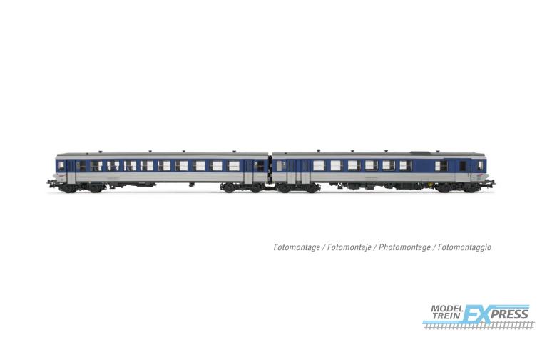 Jouef 2615 SNCF diesel railcar XBD 4717 XRABx 8714 silver blue livey