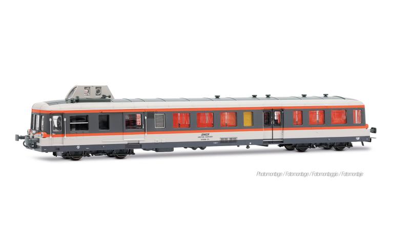 Jouef 2618 SNCF, X 3997 "Picasso" diesel railcar, grey and orange livery, ep. IV