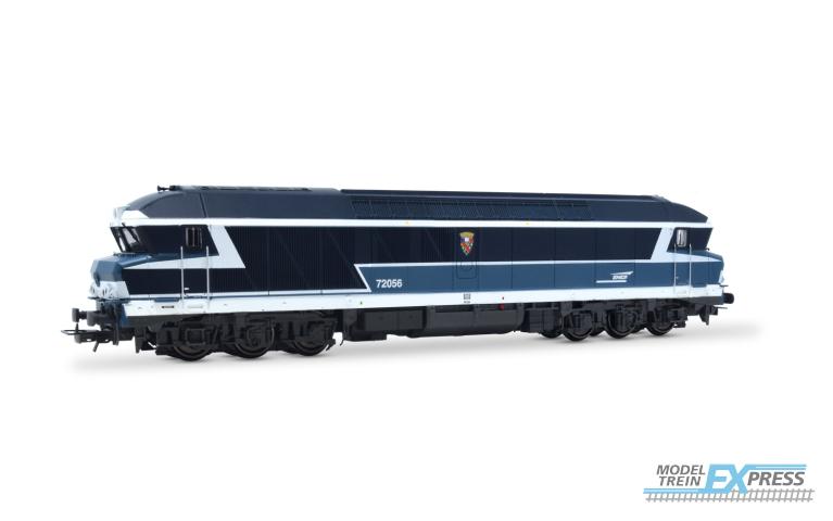 Jouef 2621 SNCF, diesel locomotive CC 72056 "La Bourboule", blue, casquette logo, ep. V