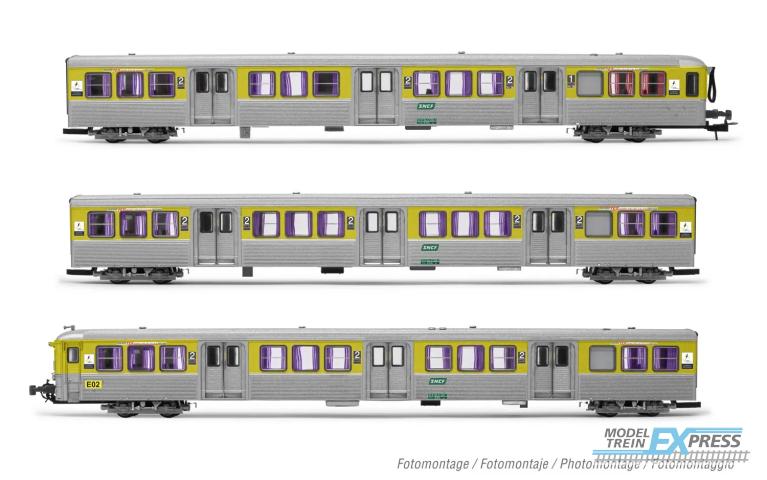 Jouef 4186 SNCF 3-unit pack RIO78 TER ex NPDC yellow silver livery