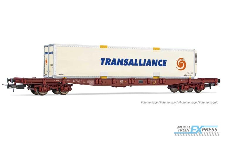 Jouef 6214 SNCF, 4-axle S7 wagon with caisse mobile "TRANSALLIANCE", period V