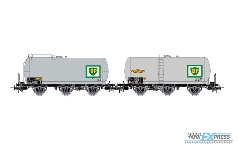 Jouef 6247 SNCF, 2-unit pack 3-axle tank wagons "BP", ep. IV
