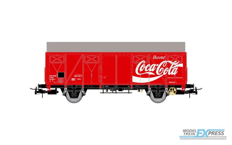 Jouef 6254 SNCF 2-axle closed wagon type G4 with flat walls Coca-Cola