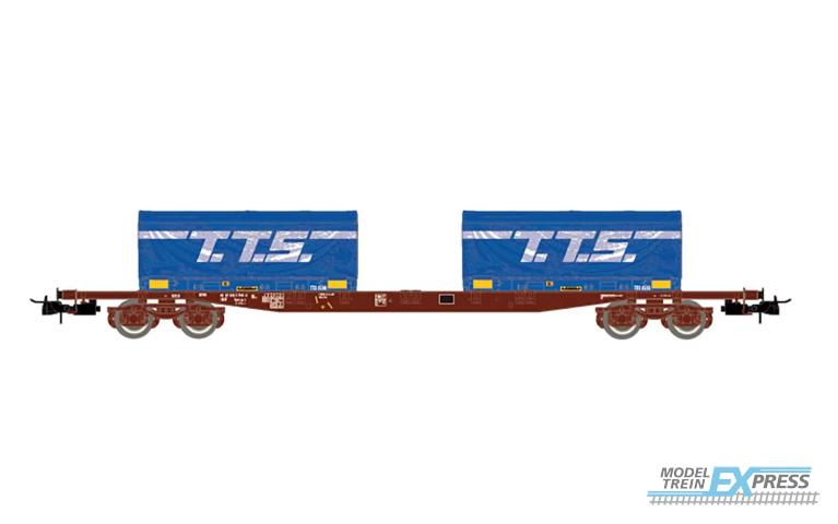 Jouef 6259 SNCF 4-axle container wagon S70 loaded with 2 x 20 coil c