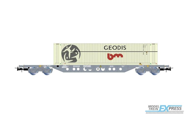Jouef 6263 Sgnss container wagons with 45 grey container GEODIS ep