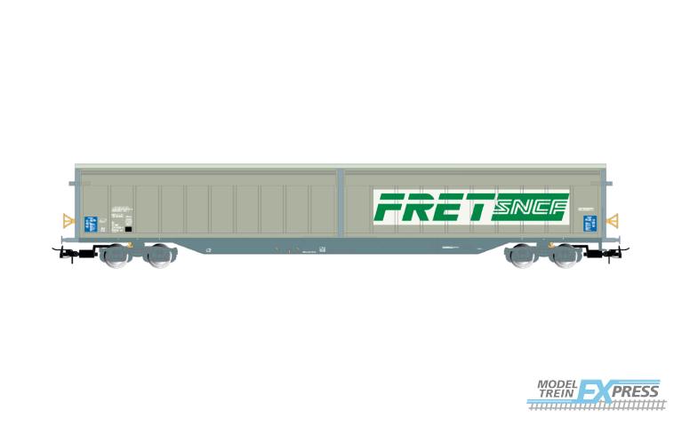 Jouef 6273 SNCF, 4-axle sliding-walls wagon Habbiss, grey/green livery, "FRET" ep. V