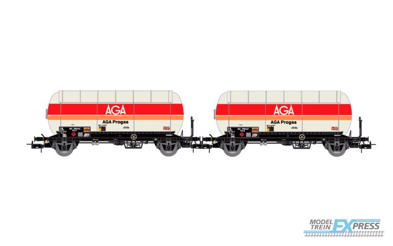 Jouef 6289 SNCF, 2-unit pack gas tank wagons "AGA Progas", ep. IV