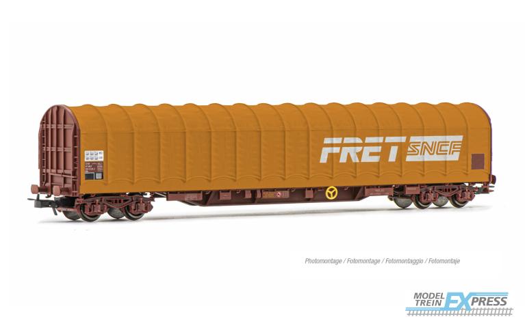 Jouef 6315 SNCF, 4-axle tarpaulin wagon Rils type, "FRET", orange livery, ep. IV-V