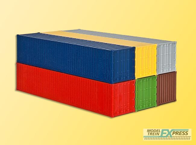 Kibri 10922 H0 40-Fuß-Container, 6 Stück
