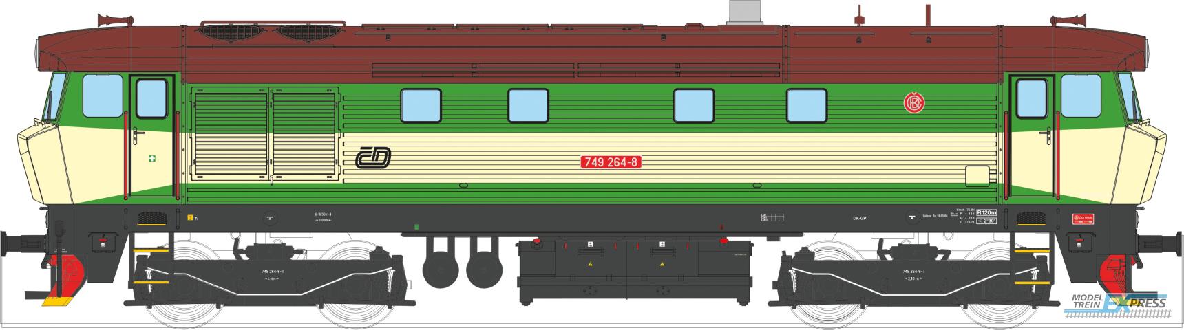 Kuehn 33418 Diesell.Rh749,grün/bei,CD,Ep5