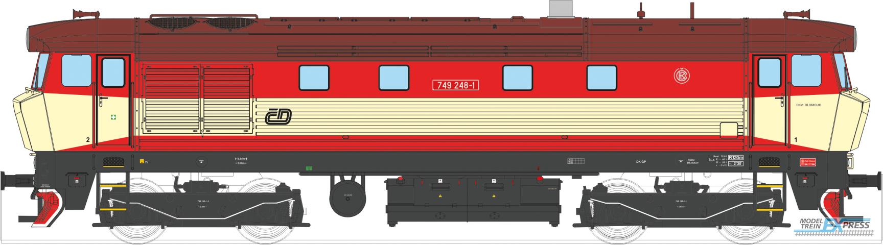 Kuehn 33422 Diesell.Rh749,rot/bei,CD,Ep.5
