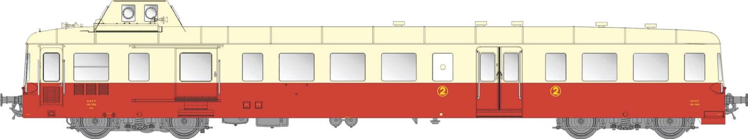 LS Models 10116S X3932, rood/crème, 1e/2e klasse, depot Montluçon / Ep. IVa / SNCF / HO / DC SOUND / 1 P.