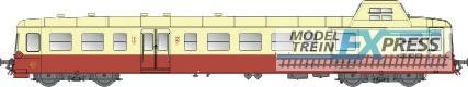 LS Models 10134 X 3800, rood/creme, creme dak, gemoderniseerd, Laatste trein plaat  /  Ep. IV  /  SNCF  /  HO  /  DC  /  1 P.