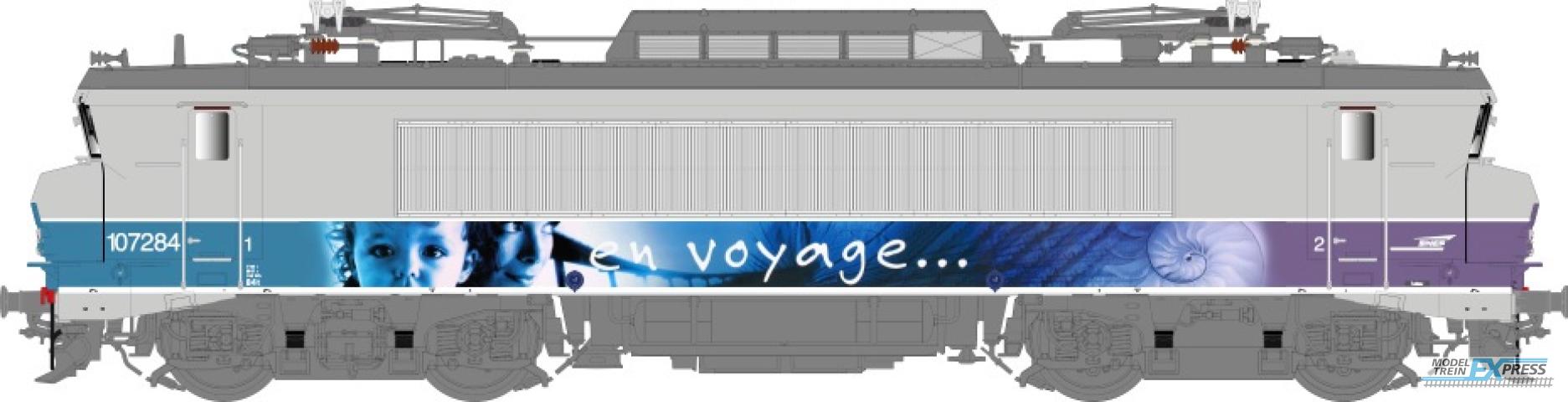 LS Models 10205 BB 7200, grijs/paars, En Voyage, pet logo, front nummer, grote cabine  /  Ep. V  /  SNCF  /  HO  /  DC  /  1 P.