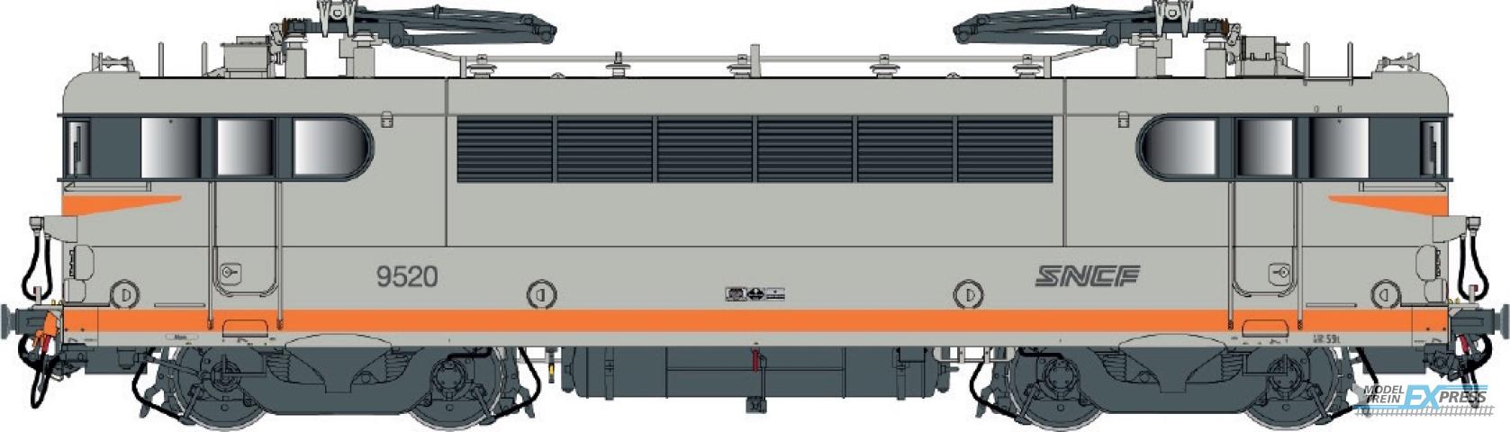 LS Models 10225 BB 9400, grijs/oranje, zonder lijn op bufferbalk, noedels logo  /  Ep. V  /  SNCF  /  HO  /  DC  /  1 P.