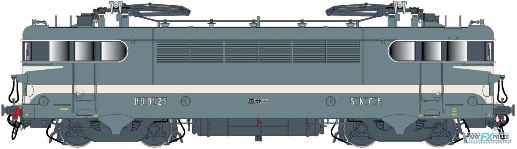 LS Models 10250 BB 9525, Béziers-livrei, brede witte lijn, geschilderde snorren, depot Avignon  /  Ep. IV  /  SNCF  /  HO  /  DC  /  1 P.