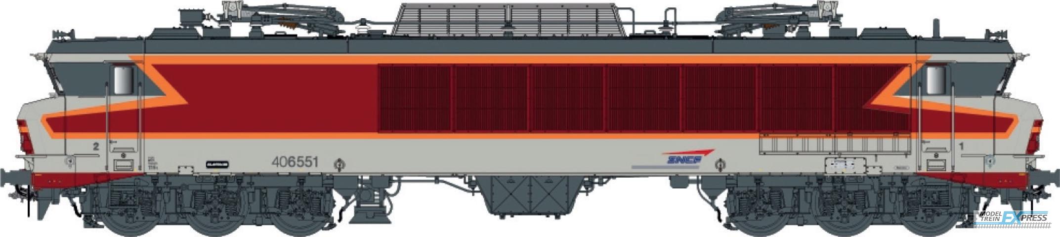 LS Models 10318S CC 6551, grey/red/orange, livery ARZENS, logo cap,Vénissieux depot  /  Ep. V  /  SNCF  /  HO  /  DC SOUND  /  1 P.