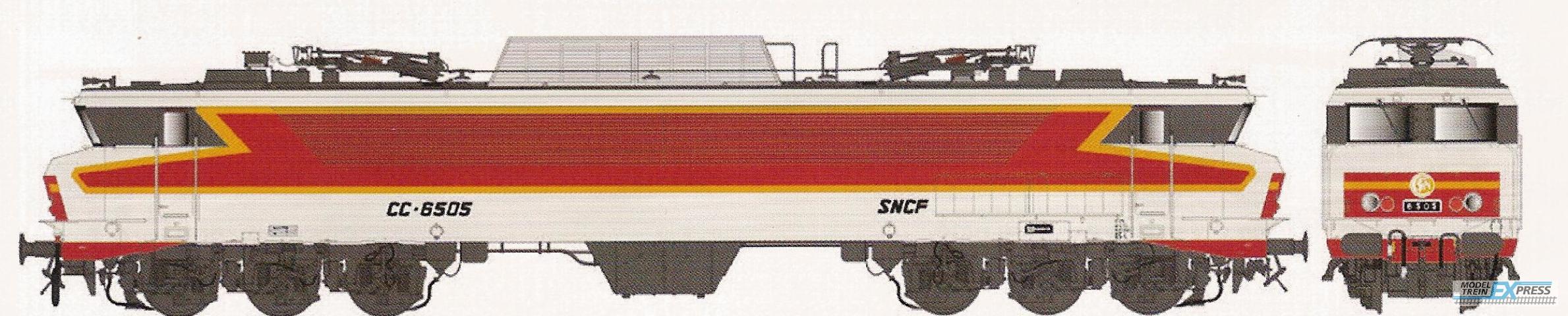 LS Models 10323 CC 6505, grijs/rood/oranje, TEE, platen, Beffara logo, zuidoost  /  Ep. IV  /  SNCF  /  HO  /  DC  /  1 P.