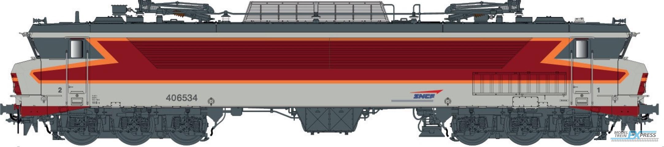 LS Models 10330S CC 6534, grey/red/orange, livery ARZENS, logo cap,Vénissieux depot  /  Ep. V  /  SNCF  /  HO  /  DC SOUND  /  1 P.