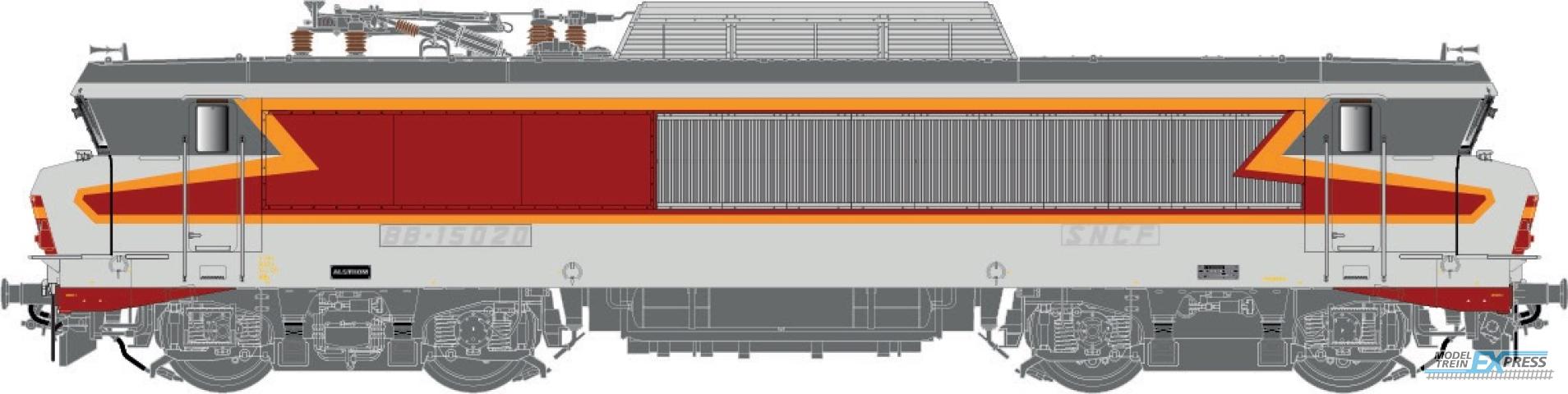 LS Models 10492 BB 15020, gris béton/rouge/orange, livrée TEE  /  Ep. IV  /  SNCF  /  HO  /  DC  /  1 P.