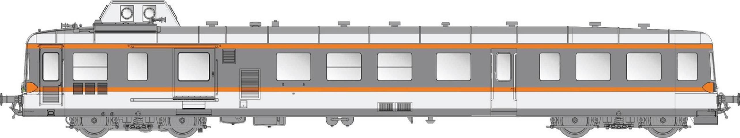 LS Models 10614S X3997, grijs/oranje livrei, Direction de l'Equipement / Ep. V / SNCF / HO / AC SOUND / 1 P.
