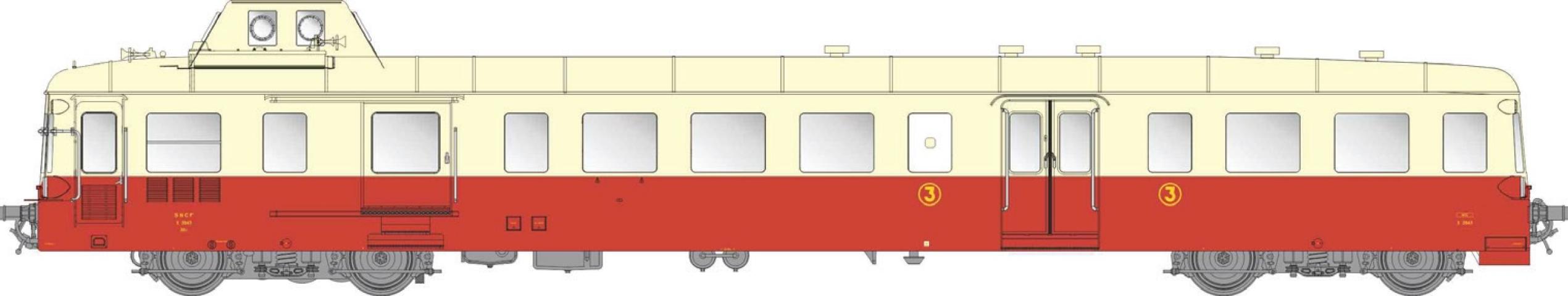 LS Models 10615 X3893, rood/crème, 3e klasse, depot Vitry le François / Ep. IIIb / SNCF / HO / AC / 1 P.