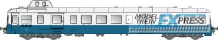 LS Models 10632 X 93953, blauw/grijs, grijs dak, RG, 2e klass  /  Ep. IVB  /  SNCF  /  HO  /  AC  /  1 P.