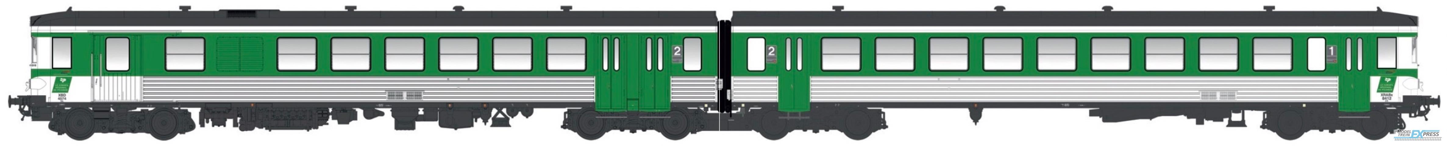 LS Models 11031S X4574-XR8412,vert, TER PICARDIE, Longueau  /  Ep. V  /  SNCF  /  HO  /  DC SOUND  /  ---