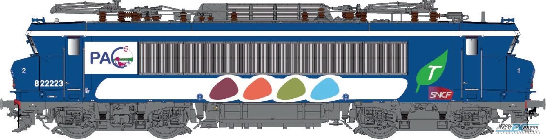LS Models 11055 BB 22223, blauw, carmillon logo, Transilien, front nummer, kleine cabine  /  Ep. VI  /  SNCF  /  HO  /  DC  /  1 P.